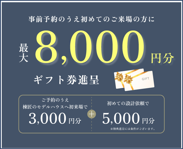 最大8000円分ギフト券プレゼント